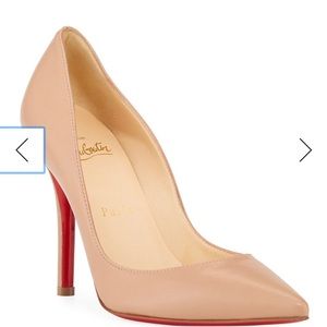 Christian Louboutin
Apostrophy Leather Pointed Red-Sole Pumps